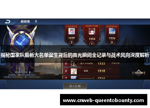 揭秘国家队最新大名单诞生背后的高光瞬间全记录与战术风向深度解析